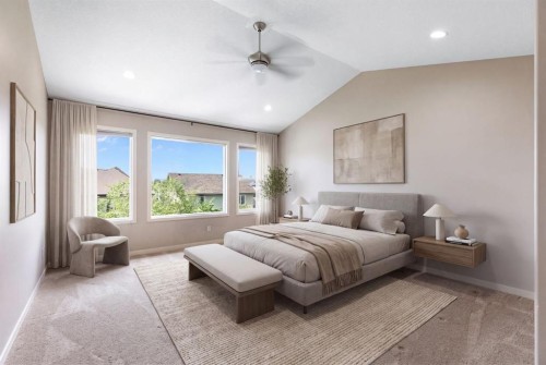 16 Auburn Sound Crescent Se, Calgary, AB - Indoor Photo Showing Bedroom