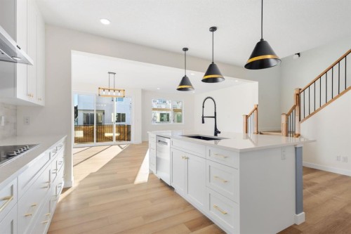 53 Versant Point Sw, Calgary, AB - Indoor Photo Showing Kitchen With Upgraded Kitchen