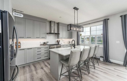 46 Yorkstone Way Sw, Calgary, AB - Indoor Photo Showing Kitchen With Upgraded Kitchen