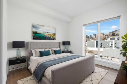 401-455 1 Avenue Ne, Calgary, AB - Indoor Photo Showing Bedroom