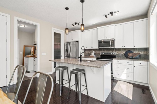 172 Mcivor Terrace, Chestermere, AB - Indoor Photo Showing Kitchen With Upgraded Kitchen