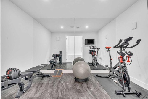 2032 37 Avenue Sw, Calgary, AB - Indoor Photo Showing Gym Room