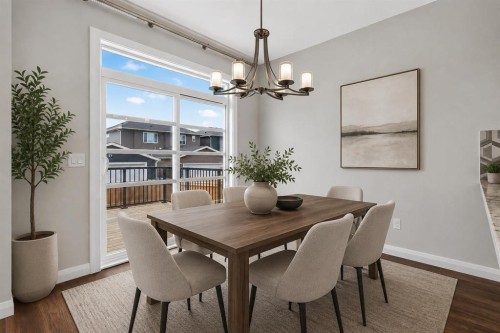 62 Evansfield Green Nw, Calgary, AB - Indoor Photo Showing Dining Room