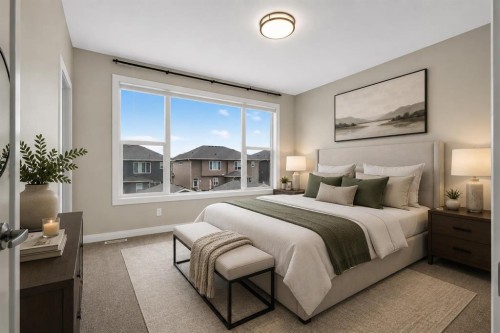 62 Evansfield Green Nw, Calgary, AB - Indoor Photo Showing Bedroom