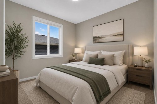 62 Evansfield Green Nw, Calgary, AB - Indoor Photo Showing Bedroom