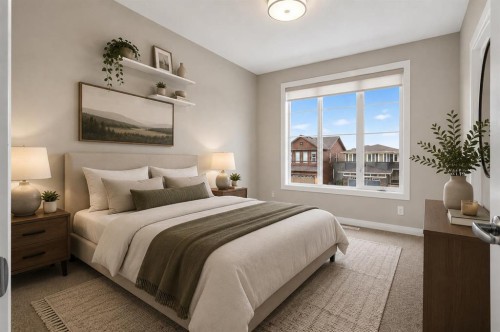 62 Evansfield Green Nw, Calgary, AB - Indoor Photo Showing Bedroom
