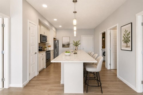 305-20 Seton Park Se, Calgary, AB - Indoor Photo Showing Kitchen With Upgraded Kitchen
