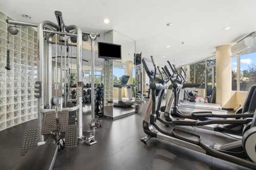 804-1088 6 Avenue Sw, Calgary, AB - Indoor Photo Showing Gym Room