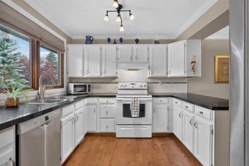 12-140 Point Drive Nw, Calgary, AB - Indoor Photo Showing Kitchen With Double Sink