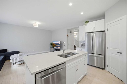 232 Cornerbrook Common Ne, Calgary, AB - Indoor Photo Showing Kitchen With Double Sink With Upgraded Kitchen