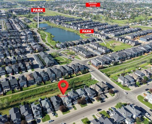 744 Luxstone Landing Sw, Airdrie, AB - Outdoor With Body Of Water With View
