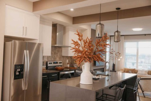 282 Southbow Avenue, Cochrane, AB - Indoor Photo Showing Kitchen With Upgraded Kitchen