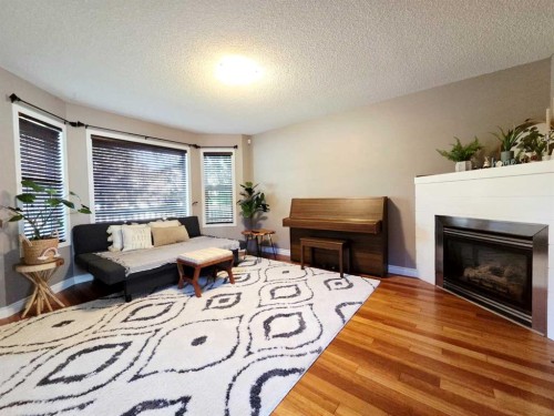 48 Covepark Place Ne, Calgary, AB - Indoor Photo Showing Living Room With Fireplace