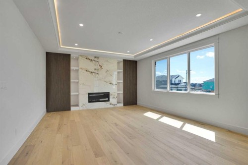 287 Waterford Road, Chestermere, AB - Indoor With Fireplace