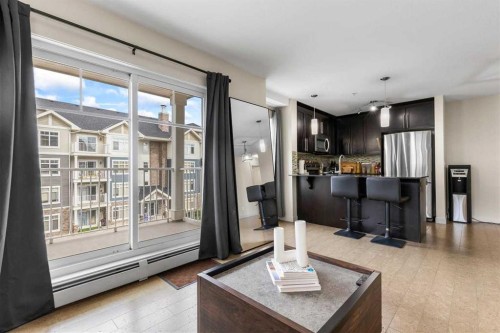 3308-155 Skyview Ranch Way Ne, Calgary, AB - Indoor Photo Showing Kitchen With Stainless Steel Kitchen