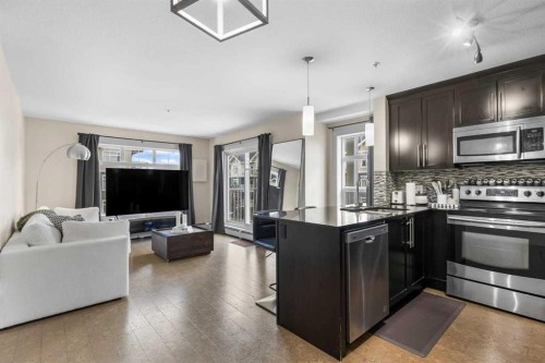 3308-155 Skyview Ranch Way Ne, Calgary, AB - Indoor Photo Showing Kitchen With Stainless Steel Kitchen With Upgraded Kitchen