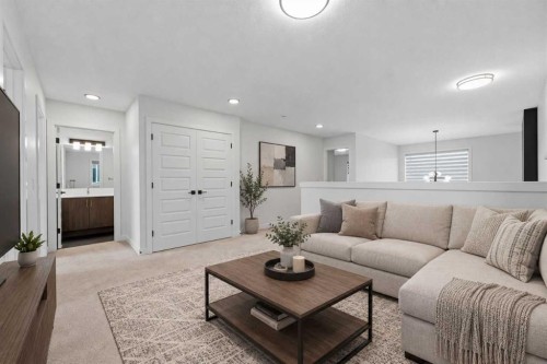 3085 Key Drive Sw, Airdrie, AB - Indoor Photo Showing Living Room