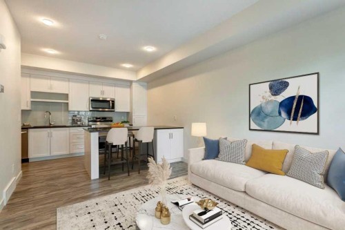 3105-100 Walgrove Court Se, Calgary, AB - Indoor Photo Showing Living Room