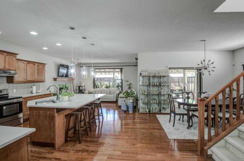 225 Chapala Drive Se, Calgary, AB - Indoor Photo Showing Kitchen With Double Sink With Upgraded Kitchen