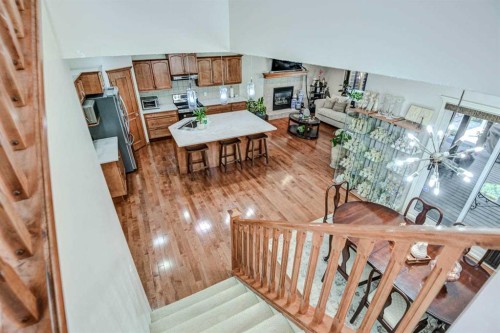 225 Chapala Drive Se, Calgary, AB - Indoor With Fireplace