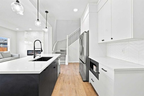 26 Homestead Circle Ne, Calgary, AB - Indoor Photo Showing Kitchen With Upgraded Kitchen