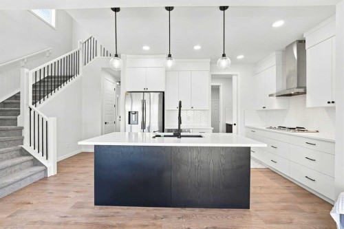 26 Homestead Circle Ne, Calgary, AB - Indoor Photo Showing Kitchen With Upgraded Kitchen