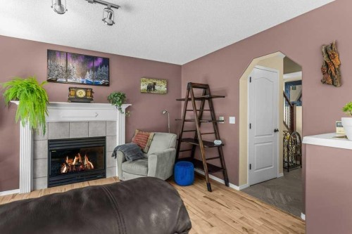 545 Grotto Road, Canmore, AB - Indoor With Fireplace