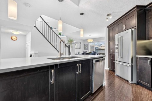 213 Auburn Meadows Way Se, Calgary, AB - Indoor Photo Showing Kitchen With Double Sink With Upgraded Kitchen