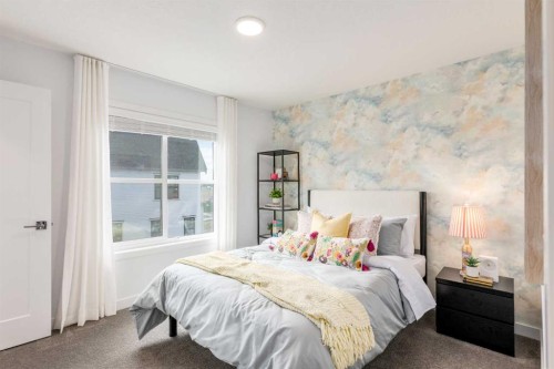 90 Heirloom Passage Se, Calgary, AB - Indoor Photo Showing Bedroom