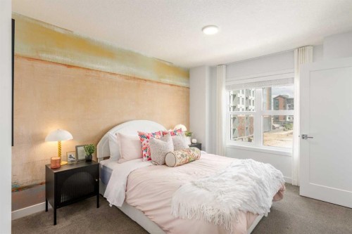 90 Heirloom Passage Se, Calgary, AB - Indoor Photo Showing Bedroom