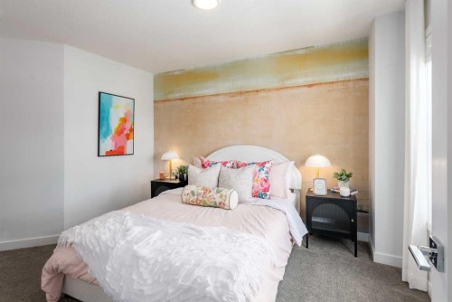 90 Heirloom Passage Se, Calgary, AB - Indoor Photo Showing Bedroom