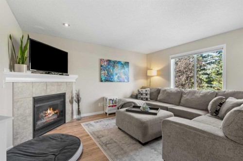 71 Royal Birch Manor Nw, Calgary, AB - Indoor Photo Showing Living Room With Fireplace