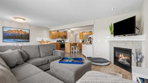 71 Royal Birch Manor Nw, Calgary, AB - Indoor Photo Showing Living Room With Fireplace