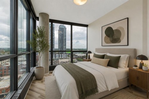 1503-225 11 Avenue Se, Calgary, AB - Indoor Photo Showing Bedroom