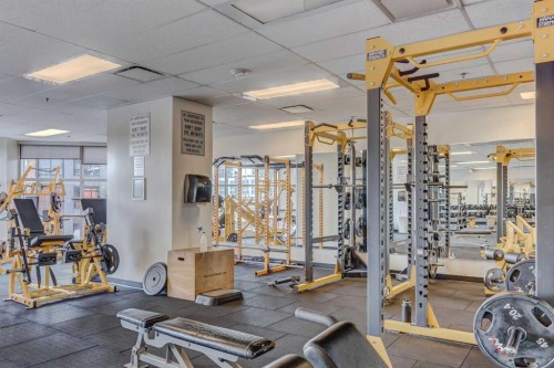 1503-225 11 Avenue Se, Calgary, AB - Indoor Photo Showing Gym Room