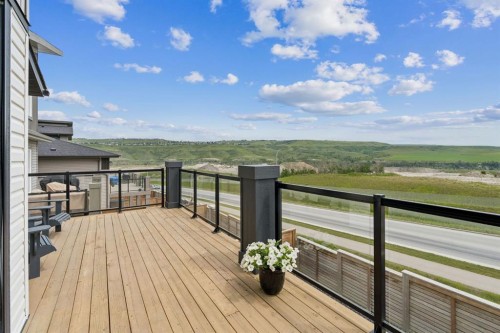 220 Precedence View, Cochrane, AB - Outdoor With Deck Patio Veranda With View