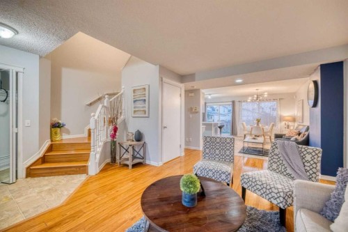 81 Prestwick Avenue Se, Calgary, AB - Indoor Photo Showing Living Room