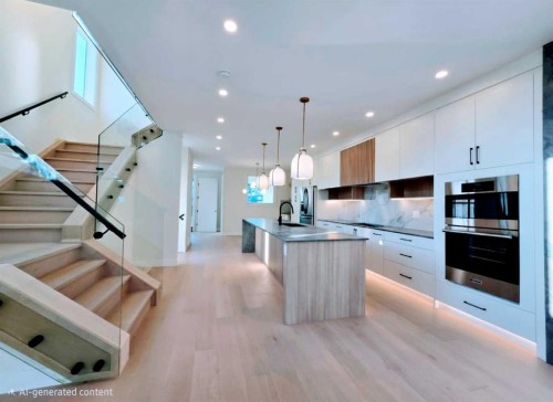 417 37 Avenue Nw, Calgary, AB - Indoor Photo Showing Kitchen With Upgraded Kitchen