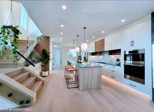 417 37 Avenue Nw, Calgary, AB - Indoor Photo Showing Kitchen With Upgraded Kitchen