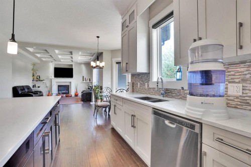 113 Kinniburgh Bay, Chestermere, AB - Indoor Photo Showing Kitchen With Double Sink With Upgraded Kitchen