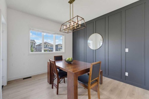 136 Sunrise Common, Cochrane, AB - Indoor Photo Showing Dining Room