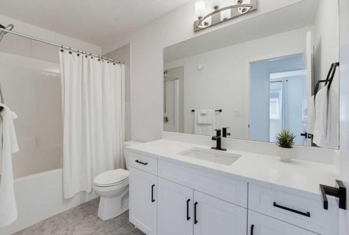 136 Sunrise Common, Cochrane, AB - Indoor Photo Showing Bathroom