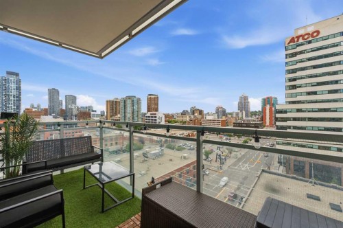 908-901 10 Avenue Sw, Calgary, AB - Outdoor With Balcony With View