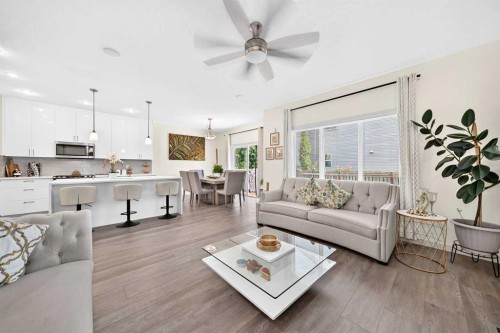 279 Copperpond Circle Se, Calgary, AB - Indoor Photo Showing Living Room