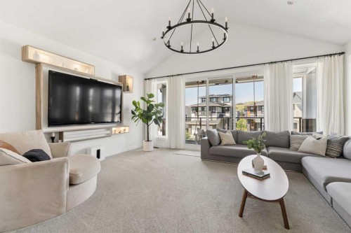 203 Cranbrook Park Se, Calgary, AB - Indoor Photo Showing Living Room