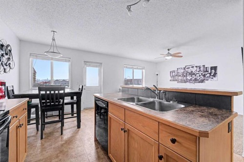 102-800 Yankee Valley Boulevard Se, Airdrie, AB - Indoor Photo Showing Kitchen With Double Sink