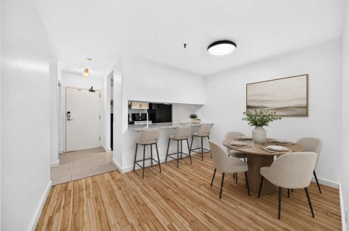 110-525 56 Avenue Sw, Calgary, AB - Indoor Photo Showing Dining Room