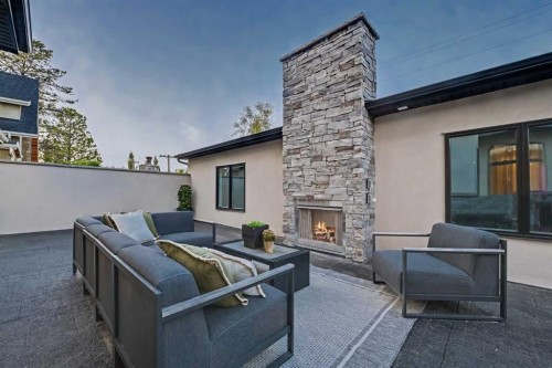 3614 10 Street Sw, Calgary, AB - Outdoor With Fireplace