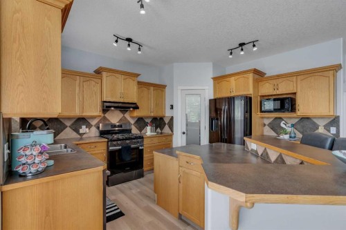 54 Thomas Street Nw, Langdon, AB - Indoor Photo Showing Kitchen With Double Sink