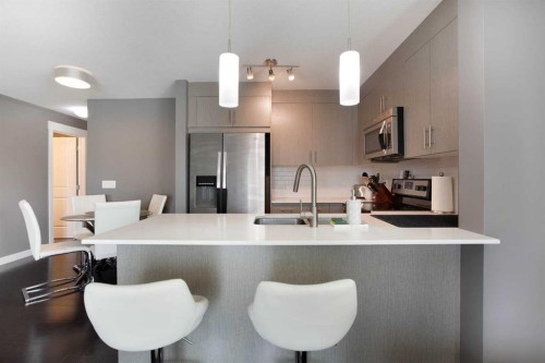 3302-302 Skyview Ranch Drive Ne, Calgary, AB - Indoor Photo Showing Kitchen With Upgraded Kitchen